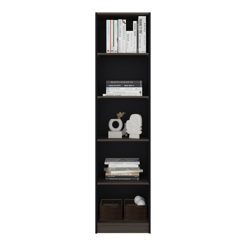 Librero Home Eco Wengue Con Cinco Entrepa&ntilde;os Vi... image number null