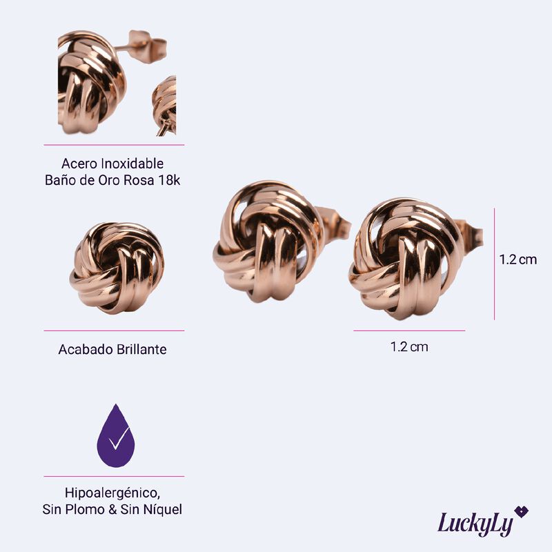 Aretes Acero Inoxidable Mujer Broqueles Joyer&iacute;a... image number null