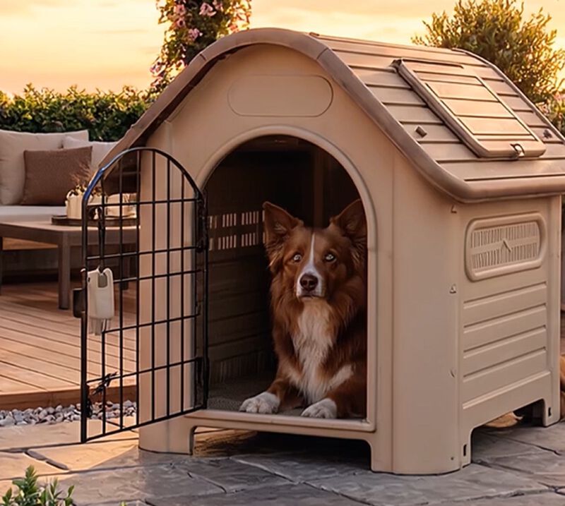 Casa Perro T&eacute;rmica Puerta Met&aacute;lica 74x45x67cm S... image number null