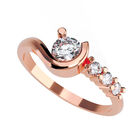 Anillo de Compromiso en Oro Rosa 14K con Circonia -  Talla:9.5/ M425-14R-CZ-95