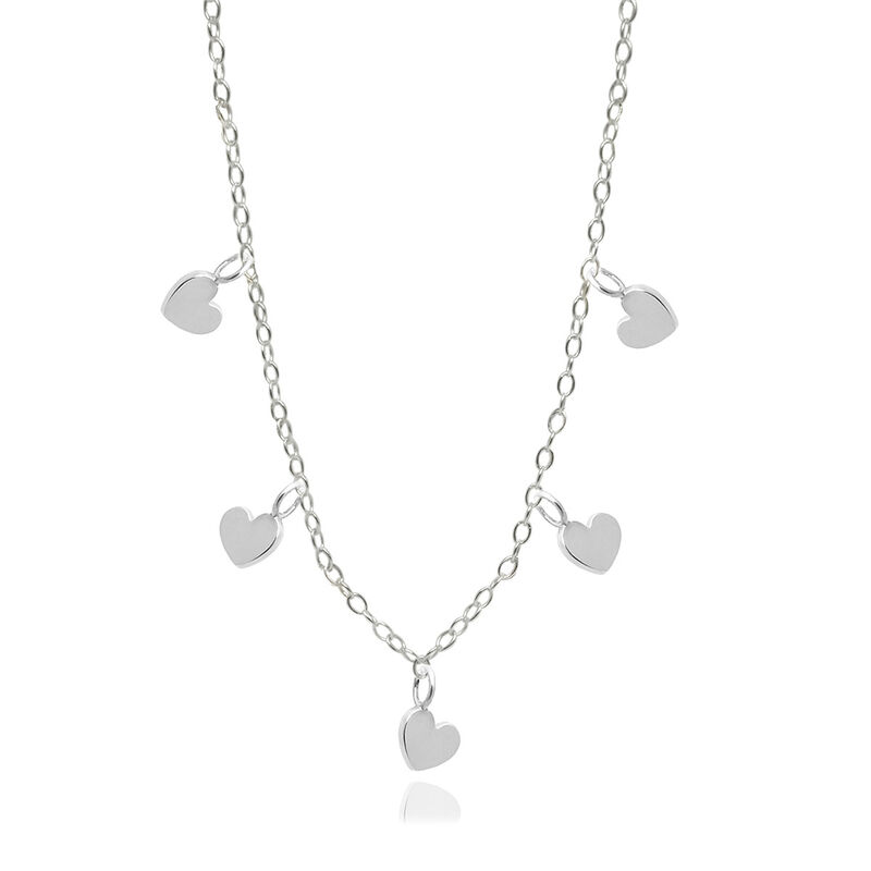 Collar Corazones de Plata Amore con Cadena image number null