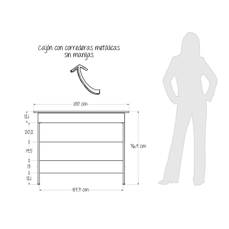 Escritorio Sencillo Wok Minimalista y Compacto,... image number null