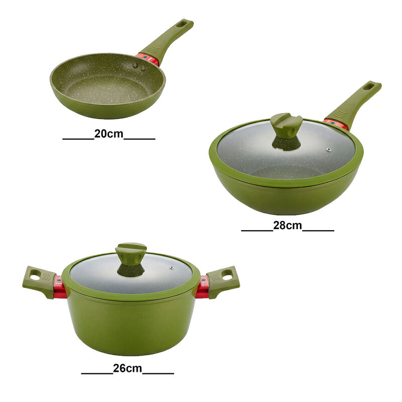 Bater&iacute;a De Cocina Harraz Cookware 5 Piezas Verd... image number null