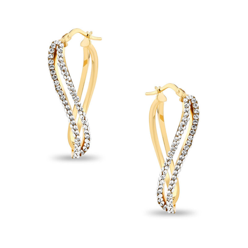 Arracadas 2Begold Amarillo Con Zirconias (25X10... image number null