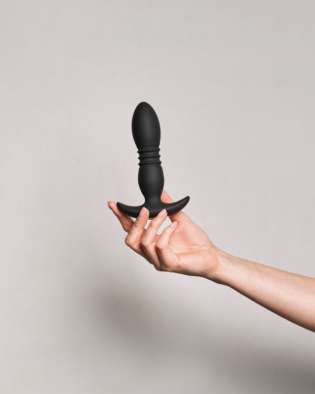 Plug Anal Alex Vibrador Telesc&oacute;pico Negro image number null