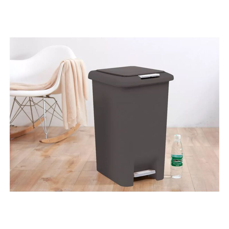Basurero Con Doble Mecanismo 45l Gris Namaro De... image number null