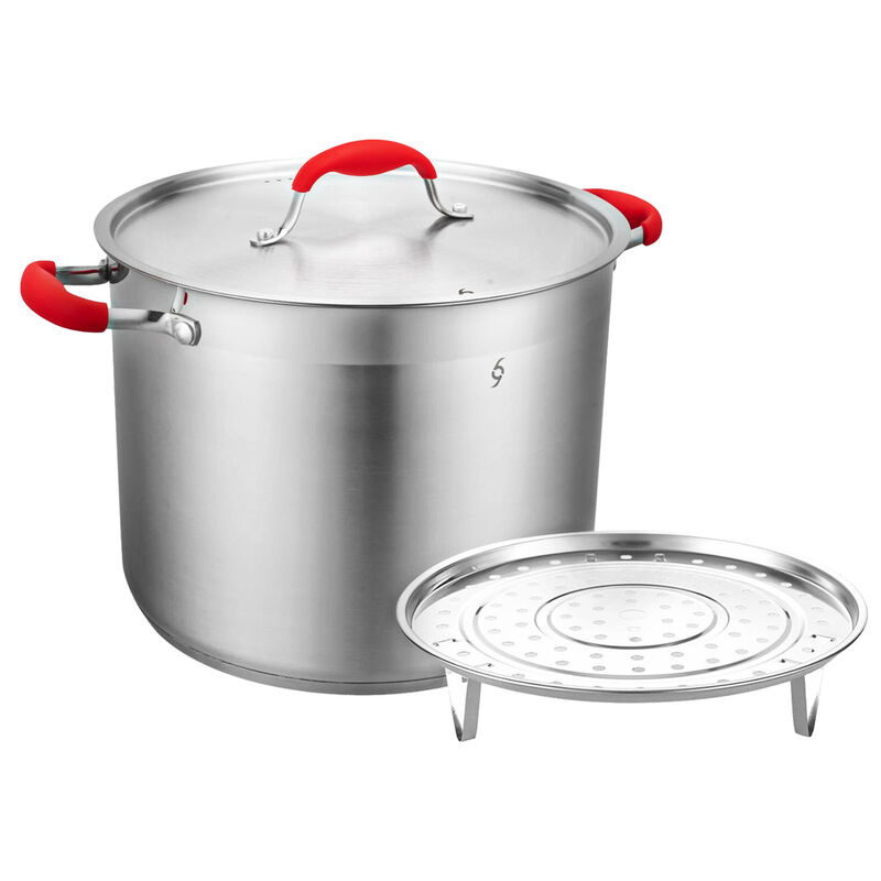 Olla Con Vaporera De Acero Inoxidable 16 Lts Bo... image number null