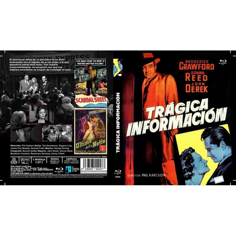 Tr&aacute;gica Informaci&oacute;n [blu-ray R] (1952) Hoja De ... image number null