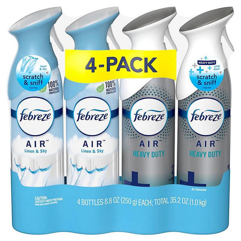 Febreze Air Freshener, 4-Pack 2 x Linen & Sky, ... image number null