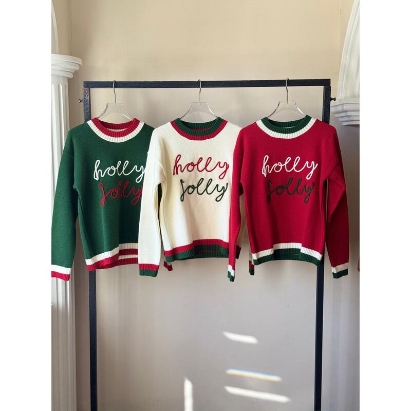 Su&eacute;ter holly jolly navide&ntilde;o image number null