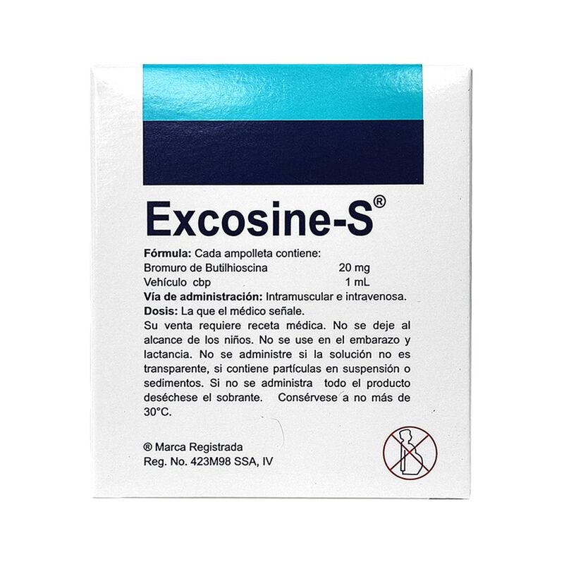 Excosine-s Butilhioscina 20mg/ml 3 Ampolletas 1... image number null