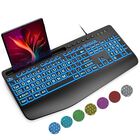 Teclados De Ordenador Sablute, Letra Grande, Retroiluminados, Usb, Con Cable