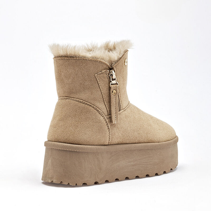 Moramora Bota con peluche para mujer camel image number null