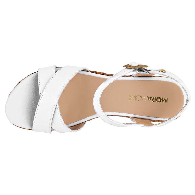 Mora Tierra Sandalia para mujer blanco image number null
