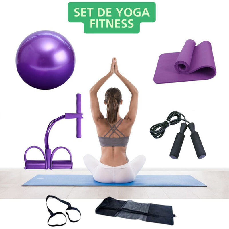 Set de Ejercicio Yoga con Pelota, Cuerda, Tapet... image number null