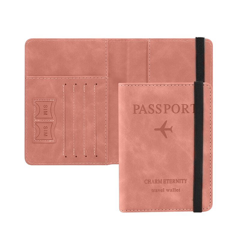 Porta Pasaporte con Protección RFID Rosa Bluela... image number null