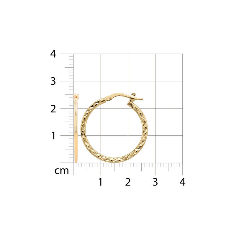 Arracadas Diamantadas Oro 10k 20 Mm | Bizzarro image number null
