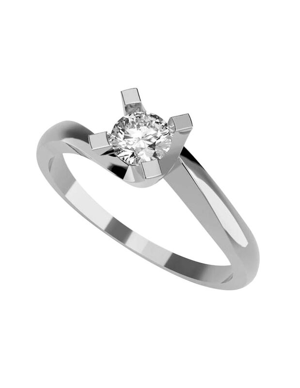 Anillo de Compromiso de 14K con Diamante de Lab... image number null