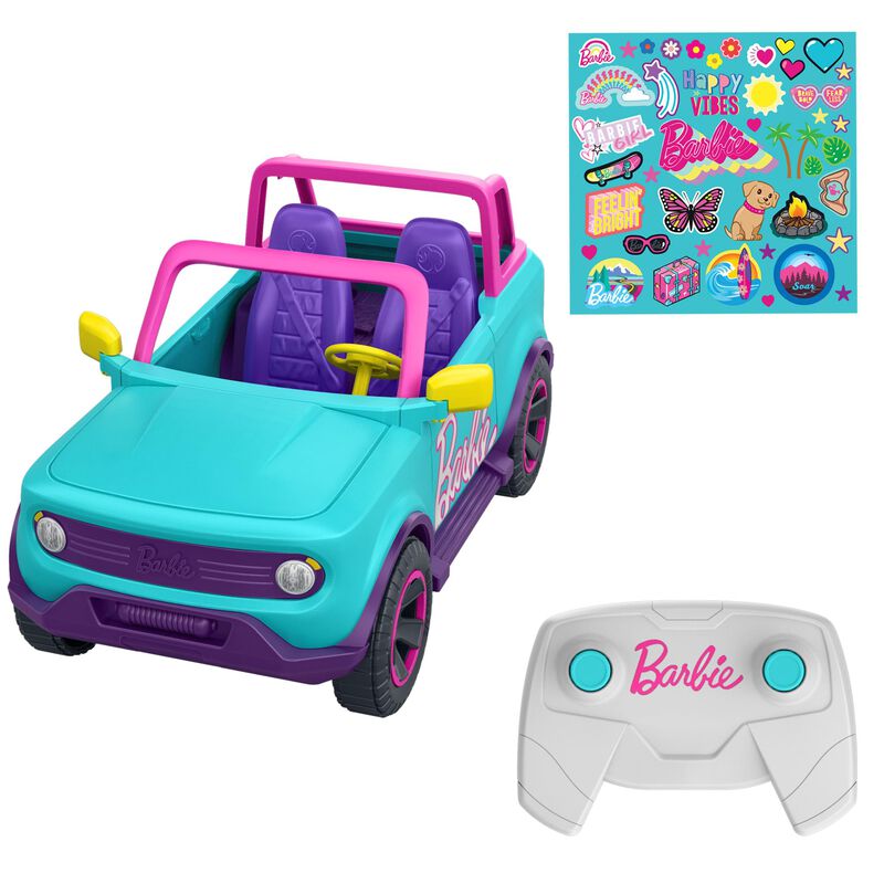Rc Suv Hot Wheels Barbie Con Pegatinas Para 2 M... image number null
