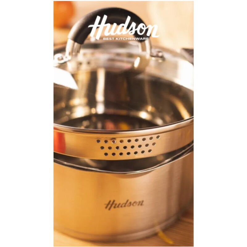 Olla Acero Inoxidable HUDSON 24cm asas tapa col... image number null