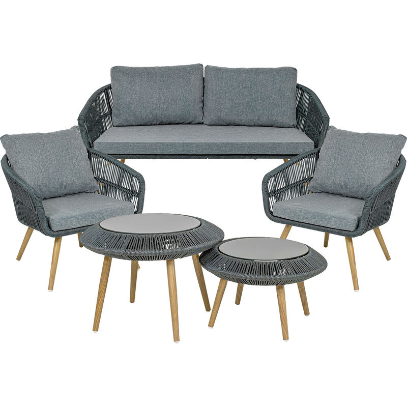 Sala Exterior Jardín Terraza Rattan 5 Pz Doble ... image number null