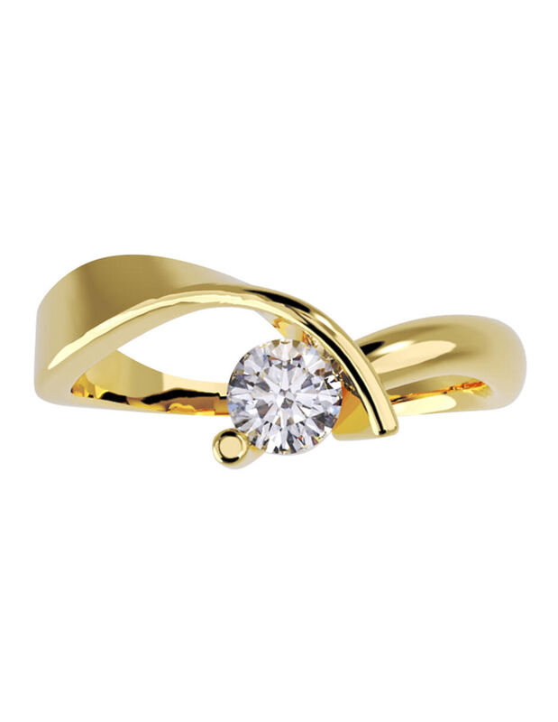 Anillo de Compromiso de 14K con Diamante de Lab... image number null