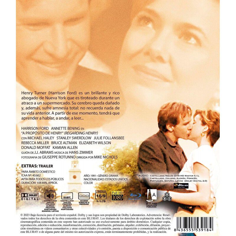 A Prop&oacute;sito De Henry [blu-ray] (1991) Regarding... image number null