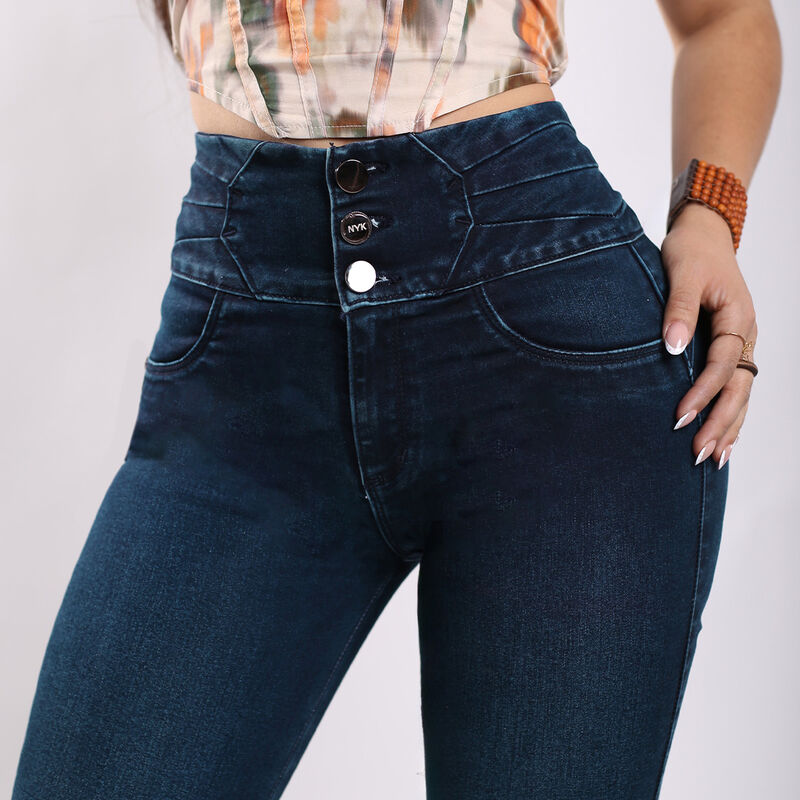 Pantal&oacute;n Mezclilla Azul Skinny Dama Stretch Tir... image number null