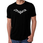 Camiseta Mezcla Premium Word Art Para Hombre - Murci&eacute;lagos Pics - Negro