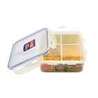 Recipiente 4 divisiones con tapa herm&eacute;tica 900 ml