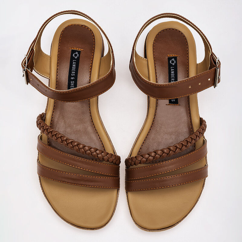 Lambers & Sheeps Sandalia para mujer caf&eacute; image number null