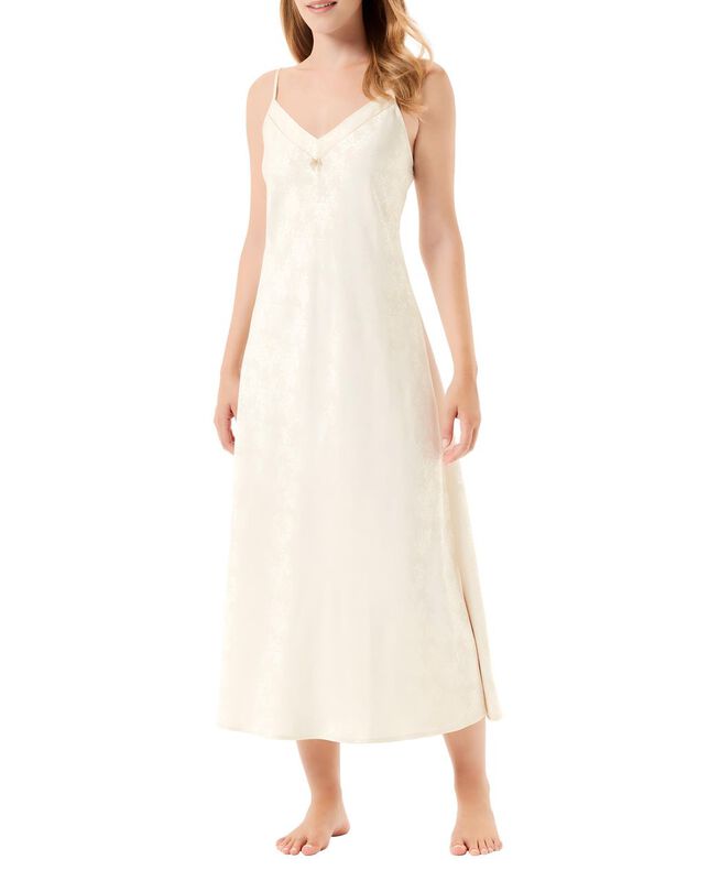 Camis&oacute;n Largo Jaquard Cava image number null