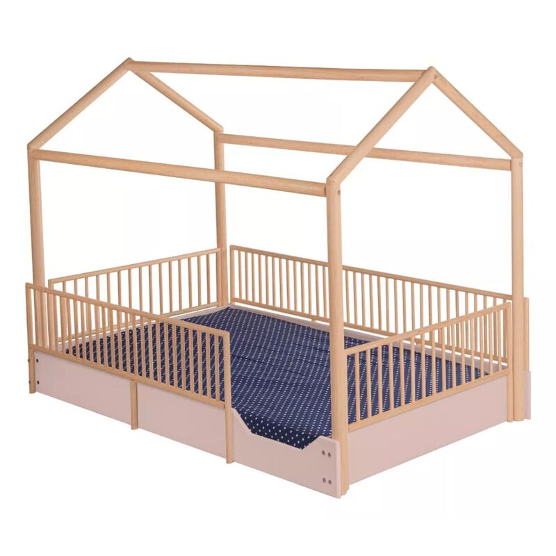 Cama Casa Montessori de Madera - Individual Dud... image number null
