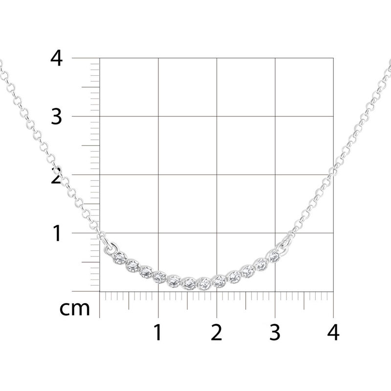 Gargantilla De Plata .925 Con Zirconias 43+2cm image number null