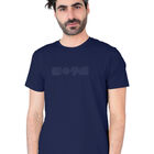 Playera Caballero Cuello Redondo Estampado Azul Marino Roosevelt C348