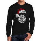 Sudadera De Cuello Redondo Word Art Para Hombre - Santa Claus - Negro