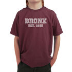 Camiseta Word Art Para Ni&ntilde;o - BARRIOS POPULARES EN BRONX, NY - Granate