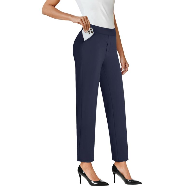 Pantalones Copyleaf L Azul Marino Cintura Alta image number null