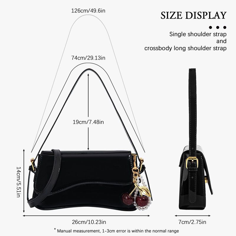 Bolso Aoir Hobo Con Colgante De Cereza Y Correa... image number null