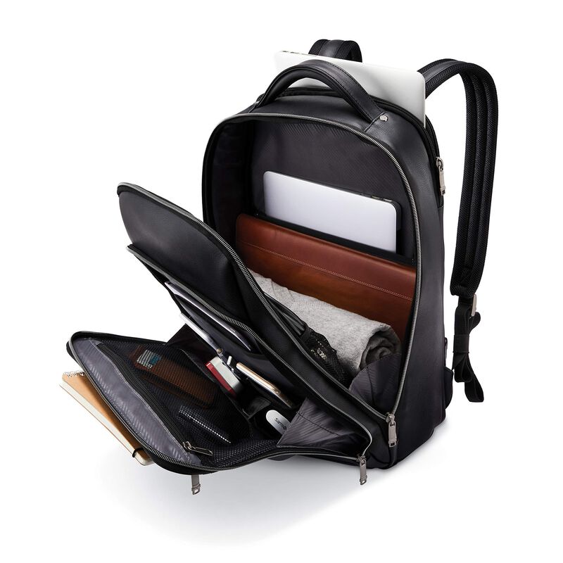 Mochila Samsonite Classic De Piel Negra Para Po... image number null