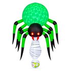 Inflable Halloween Ara&ntilde;a Gigante Exterior 2.1 M Telara&ntilde;a Led Verde Jardimex