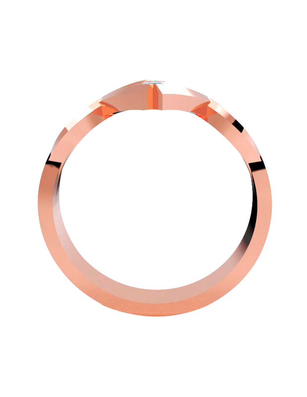 Anillo de Compromiso en Oro Rosa 10K con Circon... image number null