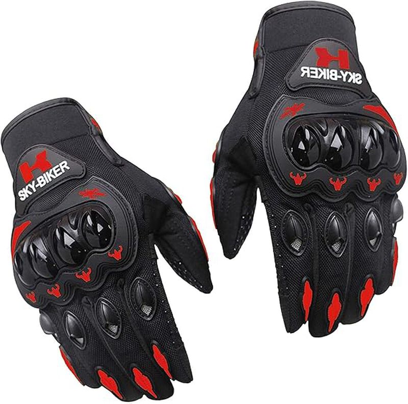 Guantes para Motociclista  Negro Rojo XL  Bluel... image number null