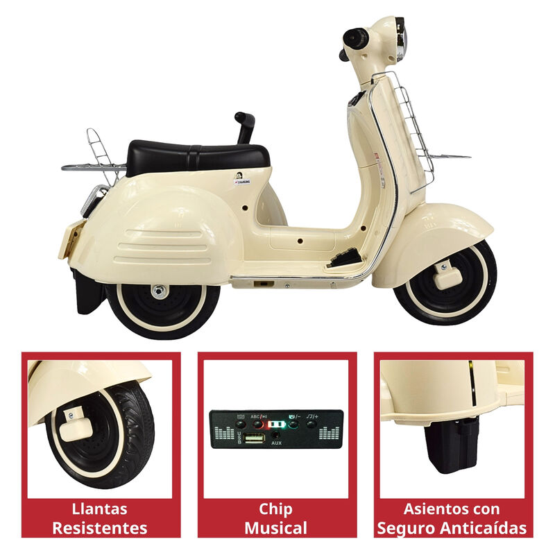 Motocicleta Montable Electrica Doble Asiento So... image number null