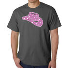 Camiseta Word Art Para Hombre - Sombrero Vaquero - Gris