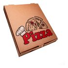 Caja para Pizza Grande Kraft con Impresión Genérica 35x35x4