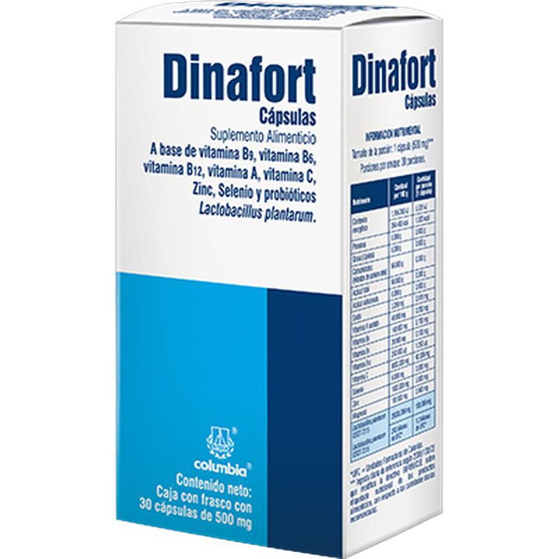 Suplemento Alimenticio Dinafort 30 C&aacute;psulas image number null