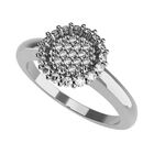 Anillo de Compromiso en Oro Blanco 10K con Circonia -  Talla:10.5/ FJ687-10W-CZ-105