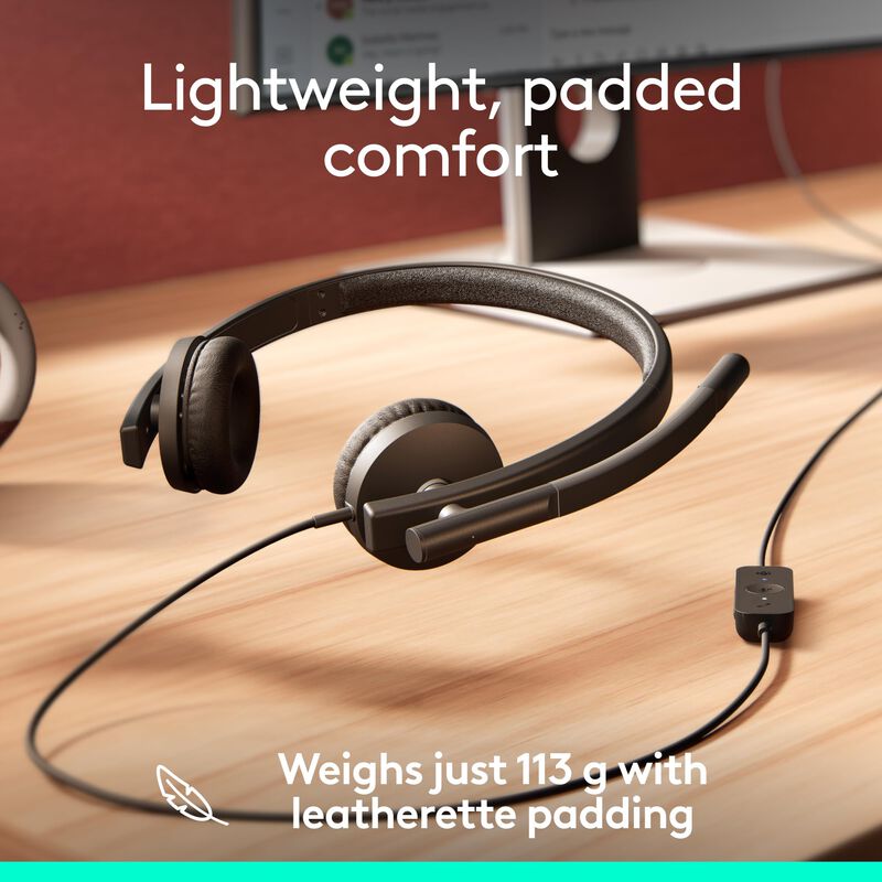 Auriculares Logitech H570e Usb-a Con Cable Y Mi... image number null