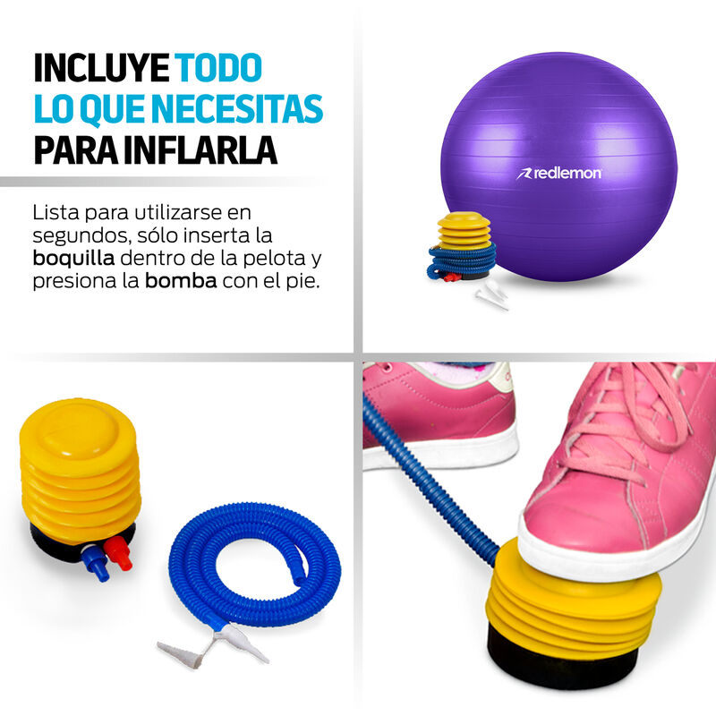 Pelota de Yoga Púrpura Redlemon image number null